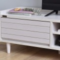 TWICE(トワイス) テレビ台 ローボード(幅150cm) テレビボード 収納 扉 リビング収納 50型 50V 幅150 天然木 ホワイト TW37-150L-WH 写真6