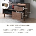 テレビ台 おしゃれ ローボード 幅80 テレビボード TV台 ロータイプ コンパクト スリム ミニ 収納 木製 ブラウン 引き出し QUNOA/ローボード 写真6