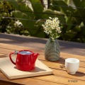 フォーライフ(FOR LIFE) ティーポット 陶器 530ml 3杯用 茶こし付き 食洗機対応 蓋が落ちない 片手で注げる レッド 赤 スタンプティーポット 309Red 写真7