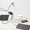 スマートフォン・タブレット用AC充電器/USB-A4ポート(おまかせ充電)/Type-C1ポート(PD30W)/電源ケーブル1.5m/ブラック 写真7