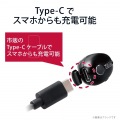 ヘッドセット Bluetooth ワイヤレスイヤホン 超小型 連続通話最大5時間 充電2時間 USB Type-C端子 片耳 左右耳兼用 ブラック 写真7
