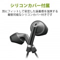 イヤホン ステレオヘッドホン 有線タイプ セミオープン型 マイク付 直径3.5mm 4極ミニプラグ 高耐久ケーブル ブラック 写真7
