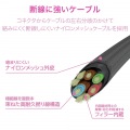 イヤホン ステレオヘッドホン 有線タイプ セミオープン型 LightningiPhone/iPad マイク付 高耐久ケーブル ピンク 写真7