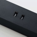 ダブル回転タップ/7個口/雷サージ付/ホコリ防止シャッター付/固定&吊下可能/1.0m/ブラック 写真7