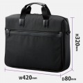 ビジネスバッグ パソコンバッグ 15.6インチ 高反発クッション ポリエステル ポケット×2 ブラック ショルダーベルト付き 写真7