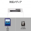 Lightningカードリーダー/SD+microSD対応/Type-C変換アダプタ付属/ケーブル7cm/ホワイト 写真7