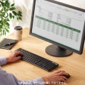 キーボード ワイヤレス 無線 USB 抗菌 薄型 フルキーボード ワイヤレスキーボード メンブレン式 ブラック 写真7