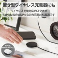 ワイヤレス充電器 7.5W マグネット内蔵 卓上 ケーブル一体型 iPhone Airpods 1m ブラック 写真7