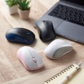 ワイヤレスマウス Bluetooth 3ボタン 抗菌 軽量 IR LED Mサイズ ホワイト 写真7
