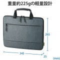 Surface Laptop 4 インナーバッグ インナーケース 13.5インチ 収納ポケット ハンドル付 グレー 写真7