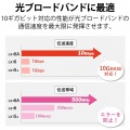 LANケーブル Cat6A スイングコネクタ 左右90°回転 爪折れ防止 スリムケーブル(直径3.5mm) RoHS 10m ブルー 写真7