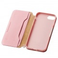 iPhone SE 第3世代/SE 第2世代/8/7 用 ケース カバー レザー 手帳 マグネット フラップ ストラップリング付 耐衝撃 ワイヤレス充電可 ピンク 写真7