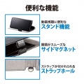 スマホケース 汎用 マルチケース Lサイズ レザー 手帳型 マグネット開閉 スライド式 スタンド機能 ブラック 写真7
