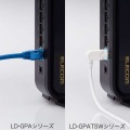 LANケーブル/CAT6A/爪折れ防止/スイング式コネクタ/10.0m/ホワイト 写真7