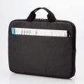 パソコンケース/リサイクル素材/横型/取っ手付き/ショルダーベルト付き/手提げ/撥水/14.0インチ/ブラック 写真7