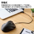 マウス/EX-G PRO/右手専用/Lサイズ/Bluetooth/無線2.4GHz/8ボタン/高速スクロール/チルトホイール/抗菌/静音/充電式/ブラック 写真7