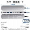 USB Type-Cデータポート/固定用台座付ドッキングステーション 写真7