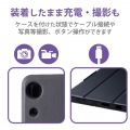 dtab d-51C 用 ケース カバー レザー フラップ マグネット開閉 スタンド機能 フリーアングル 衝撃吸収 タッチペンホルダー付 ブラック 写真7