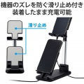 タブレット スマホスタンド 卓上 2台設置可 折り畳み式 角度高さ調整可 【 4.6?12.9インチ iPhone iPad Galaxy Android Nintendo Switch 各種対応 】 ブラック 写真7