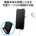 タブレット スマホスタンド アーム 長さ86cm フレキシブルアーム 角度調節可 高さ調整可 2wayホルダー 耐荷重1kg 4.6?12.9インチ ホワイト 写真7