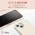iPhone 15 ソフトレザーケース 手帳型 磁石付 リング付 &me 写真7
