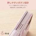 iPhone 15 ソフトレザーケース キルティング 手帳型 磁石付 ハンドストラップ付 写真7