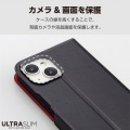 iPhone 15 ソフトレザーケース 薄型 手帳型 磁石付 写真7