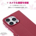 iPhone 16 Pro ソフトレザーケース 薄型 磁石付 フラワーズ 写真7
