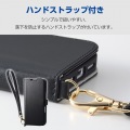AQUOS R10 ソフトレザーケース 磁石付 耐衝撃 ハンドストラップ付 写真7