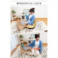 コンパクト 回転座椅子 小さい 360° 回転式 リクライニングチェア 回転 北欧 キュート ポップ フロアチェア 低い椅子 グレージュ 写真7