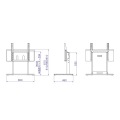 卓上 ディスプレイスタンド 業務用 58?75インチ 耐荷重60kg BT-75 | 高さ調節 ディスプレイ スタンド SDS エスディエス 写真7