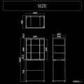 デスクサイドフィギュアラック 強化ガラス 背面ミラー 幅60×奥行40×高さ140cm PC収納 BHS-600FR-BK 写真7