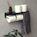 アイアントイレットペーパーホルダー【Abel(アベル)】ストックタイプ(ブラック) 写真7