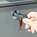 スタンドポスト 郵便ポスト 置き型 工事不要 鍵付き 錆びにくい アンカー固定可能 土台にレンガで安定 【Geremia(ジェレミア)】(ブルーグレー/ホワイト) 写真7