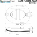 エレキ対応の高性能 バスフローターボート DFB101 グリーン 写真7