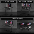 バウヒュッテ パソコンデスク BHD-1000M ブラック | 家具 デスク PCデスク 昇降式 簡単操作 レバー操作 腰痛 肩こり インテリア オフィスデスク テレワーク 写真7