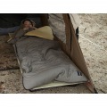 防寒具や焚き火ジャケットとしても使える2WAY寝袋 ジャケシュラ カーキグレー 写真7