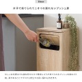 ダストボックス プッシュ扉 45L 高さ80 DB-800 ブラウン 宮武製作所 | スリム 写真7