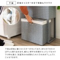 ラック チェスト ランドリー 2段式 ラタン 軽量 幅50 高さ80 RB-500 アイボリー 宮武製作所 | 大容量 写真7