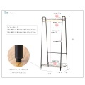 どこか懐かしく、味のあるヴィンテージ風のハンガーラック。シンプルなデザインに、木製のハンガーバーがアクセント。かばんなどが収納できるワイヤーラック付きです。 写真7