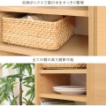 カウンター下収納 ラック 引戸タイプ キャビネット 木製 ユニット収納 ナチュラルブラウン 幅75 奥行29.6 高さ84.9cm 白井産業 PTS-8575SD NA ピタシエ 写真7