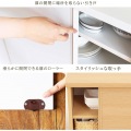  カウンター下収納 ラック 引戸タイプ キャビネット 木製 ユニット収納 ホワイト 白 幅75 奥行29.6 高さ84.9cm 白井産業  PTS-8575SD WH ピタシエ 写真7