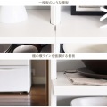 カウンター下収納 オープンラック 棚 木製 ユニット収納 ホワイト 白 幅75 奥行29.6 高さ84.9cm 白井産業 PTS-8575R WH ピタシエ 写真7