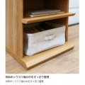オープンラック 白井産業 棚 シェルフ 本棚 インテリア棚 収納 3段 リビング 配線穴付 約幅45 奥行42 高さ72cm ナチュラルブラウン ナチュリカ NTU-7045RNA 写真7
