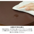 サイドテーブル 白井産業 ナイトテーブル ソファサイド ソファーテーブル 丸型 円形 中棚付き メラミン天板 幅40cm 高さ54cm ダークブラウン チルフィル 写真7