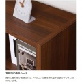 フリーラック シェルフ 飾り棚 マス目 木目調 組立時に背板を2色から選べる本棚 ダークブラウン 幅83.5 高さ83.7 奥行29.7cm レジェルノLGE-8585DK 写真7