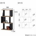 白井産業 オープンシェルフ・ラック ビンテージブラウン ブラック 高さ約108cmタイプ おしゃれな本棚 COB-1160 VK | シェルフ 本棚 木製 北欧 アイアン ラック 写真7
