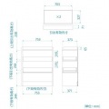 釣り具 トレイチェスト 白井産業 収納 棚 ラック 引き出し 釣具 約幅80cm 奥行40cm 高さ100cm ペスカレージ ブラック 黒 木目柄 PSR-1080HBK 写真7