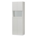 壁面シューズラック 白井産業 玄関 シューズボックス 下駄箱 扉付き 約幅60cm 奥行37cm 高さ180cm ホワイト ポルターレエントランス PRE-1860CDWH 写真7