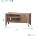 テレビ台 白井産業 ローボード ビエンテージライト [VTL-4585D NN] TV台 テレビボード 32型 32インチ 幅90cm 組立簡単 写真7